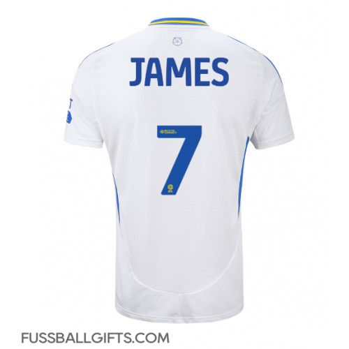 Leeds United Daniel James #7 Fußballbekleidung Heimtrikot 2024-25 Kurzarm